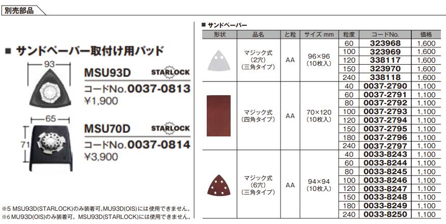 HIKOKI 【 サンドペーパー / パッド 】マルチツール用アクセサリ ( サンドペーパー取付用パッド / 2穴..