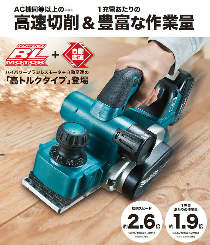 ◆マキタ 82mm充電式カンナ [ KP181DZ ] 18V本体のみ ※沖縄・離島は別途送料が必要