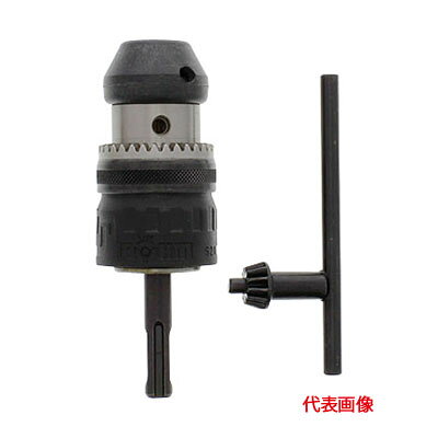 SDSプラスハンマチャックセット品(チャック能力13mm) A-31544 【　特長　】 ■回転+打撃も可能なドリルチャック。 ■震動ドリル用超硬ドリル、鉄工・木工キリが使用できます。 (HR2011/HR2010は鉄工、木工キリ使用不可)