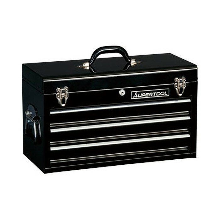 スーパーツール | ツールケース(チェストタイプ)3段引出シ式 ブラック [ S505B ] | SUPERTOOL ※沖縄・..