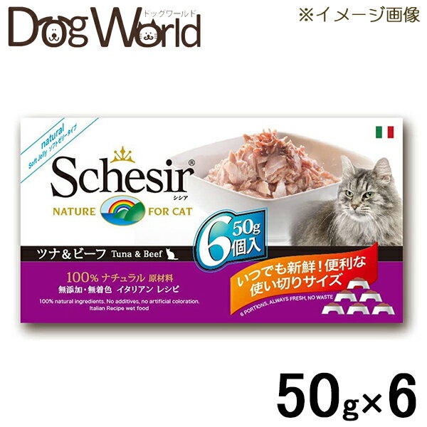 シシア (Schesir) キャット ツナ＆ビーフフィレ 50g×6