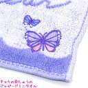 【30日限定最大5%OFFクーポンあり】メール便 OK ジャガード ミニ タオル 女の子 向け バタフライ カミオジャパン おしゃれ で かわいい 文房具