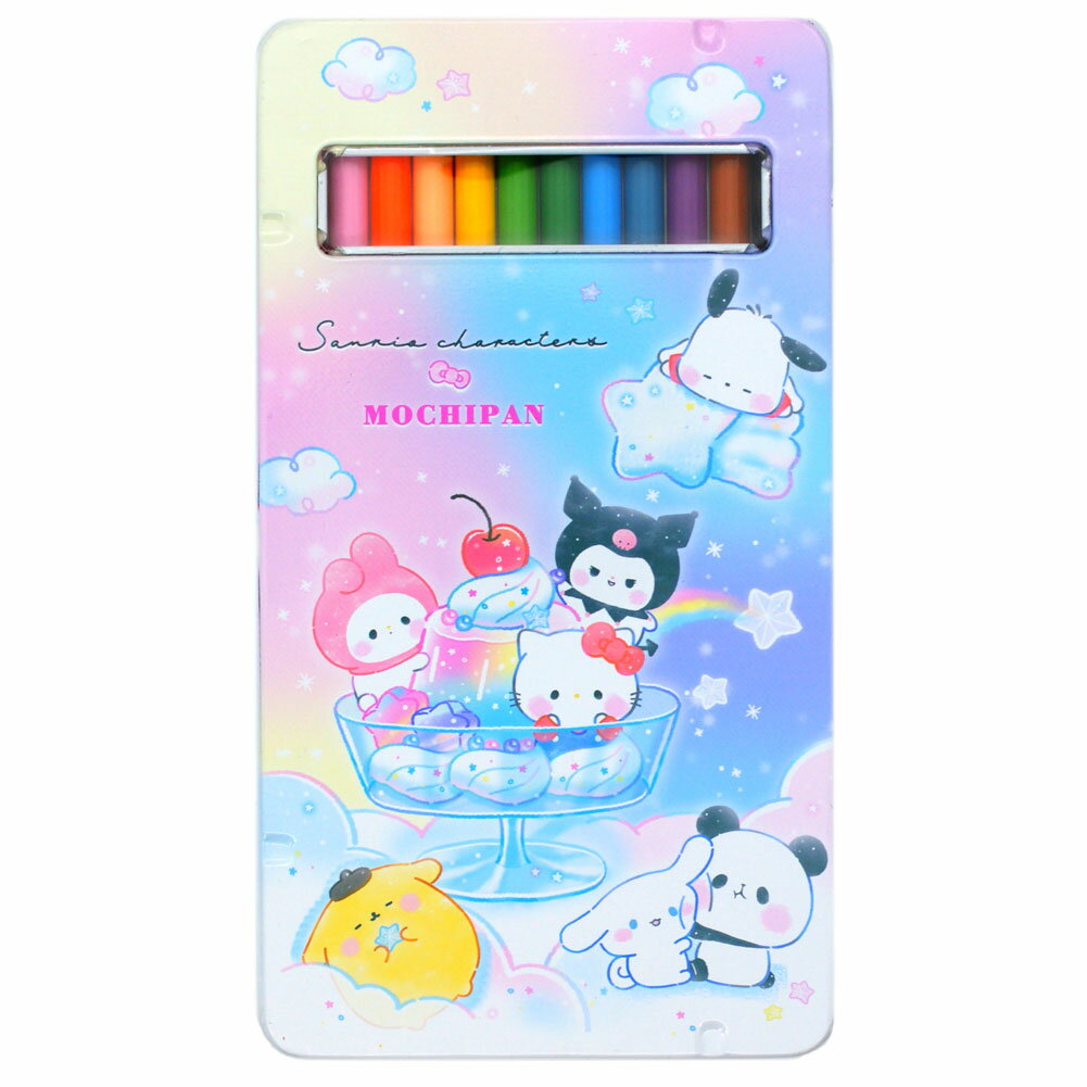 12色 色鉛筆 女の子 向け サンリオXもちぱん缶入12色鉛筆 COLORFUL SWEETS 2026 カミオジャパン おしゃ..