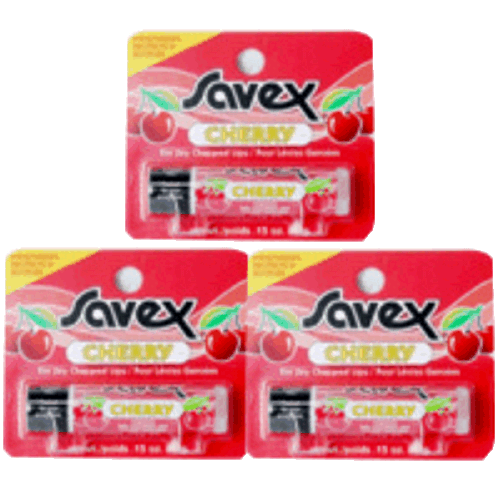 普通郵便送料無料 Savex サベックス リップ チェリー スティック 4.2g お得な3本セットのサムネイル