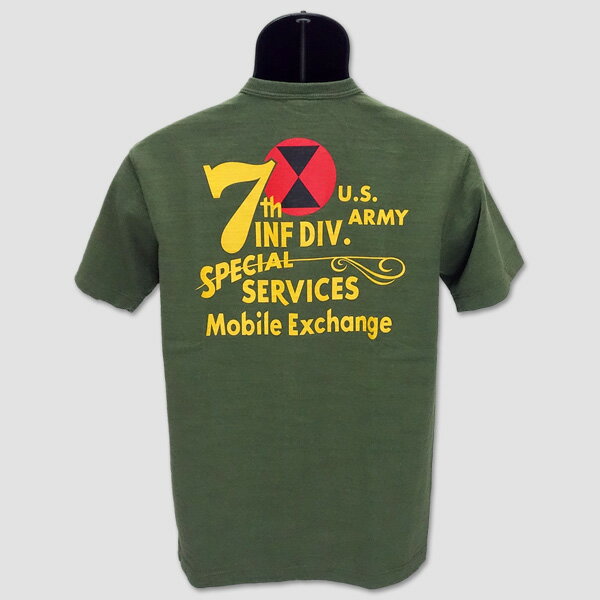 バズ・リクソンズ　BUZZ RICKSON'S　半袖ミリタリーTシャツ　“7th INFDIV.U.S.ARMY” BR79370
