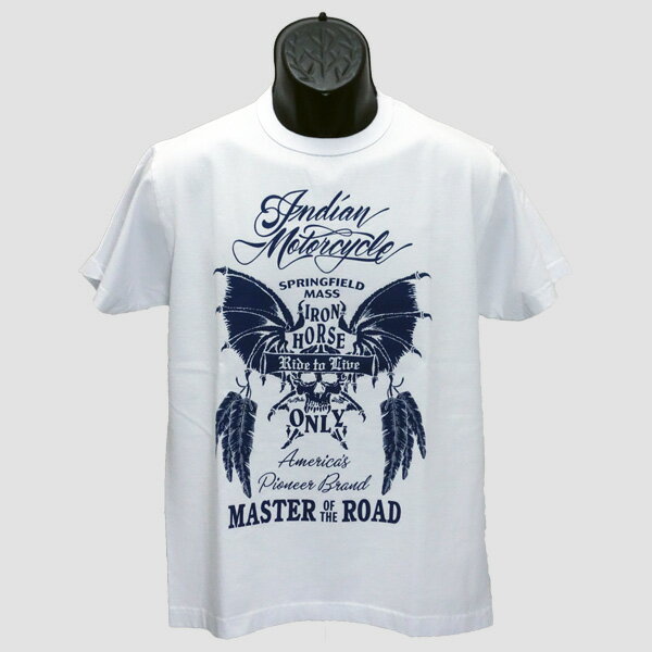 Rakuten - インディアン・モーターサイクル　Indian Motorcycle　半袖ライダーTシャツ　“BAT SKELETON” IM78742
