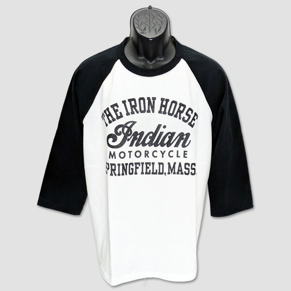 Rakuten - インディアン・モーターサイクル　INDIAN MOTORCYCLE　ベースボールTシャツ　“INDIAN LOGO BASEBALL T-SHIRT” IM69552