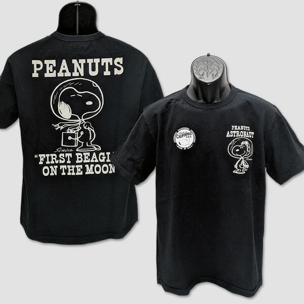 ピーナッツ PEANUTS U.S.A.スヌーピー ASTRONAUT S/S Tシャツ　“PEANUTS U.S.A.SN00PY FIRST BEAGLE ON THE MOON” PEST-2603