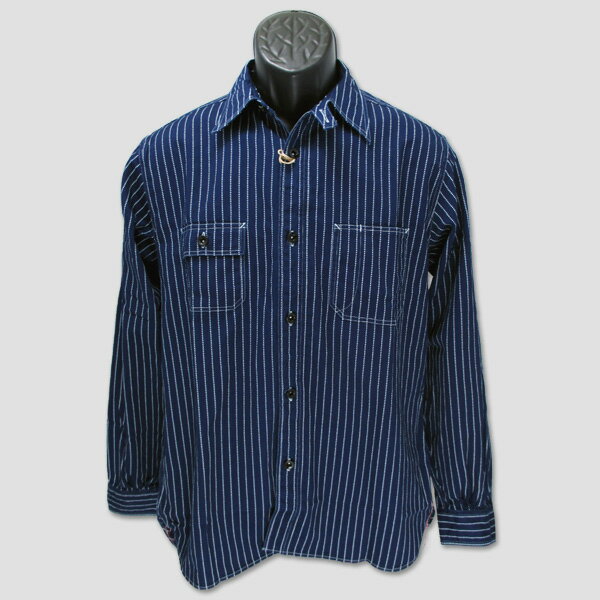 シュガーケーン　SUGAR CANE　ウォバッシュ・ストライプワークシャツ　“FICTION ROMANCE WABASH STRIPE WORK SHIRT” SC25551A