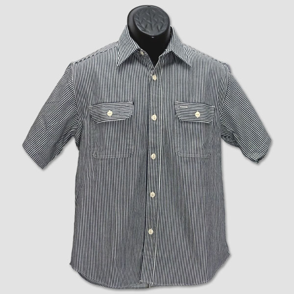 シュガーケーン SUGAR CANE 半袖ワークシャツ “HICKORY STRIPE S/S WORK SHIRT” SC37944