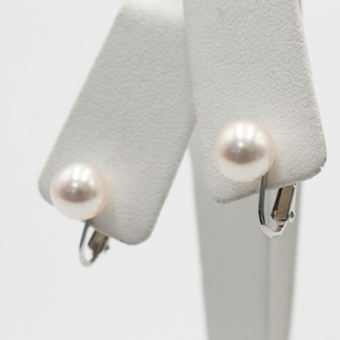 パールイヤリング 8mm 直結あこや真珠 宇和島真珠 シルバー SILVER SV フォーマル シンプル アコヤ真珠 Akoya Pearl