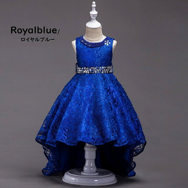 Rakuten - 【6/4スーパーセール限定ポイント10倍】【送料無料】子供ドレス　ピアノ発表会ドレス　子供フォーマルドレス　フラワーガール　ゴールド　ブルー　ブラック　レッド　女の子花ドレス　プリンセスドレス　七五三撮影ドレス　コンクールドレス　お誕生会結婚式ドレス