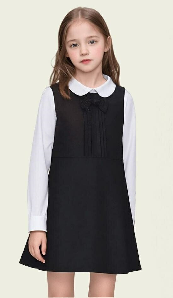 Rakuten - 【送料無料】子供ジャンパースカート 2点セット 子供スーツ キッズスーツ 子供服 中学生 小学生　ワンピース ピアノ発表会　卒園式 アンサンブルスーツ 受験 七五三 冠婚葬祭 入学式 卒業式 学園祭 文化祭JK制服 ブラック　ネイビー　110cm~140cm