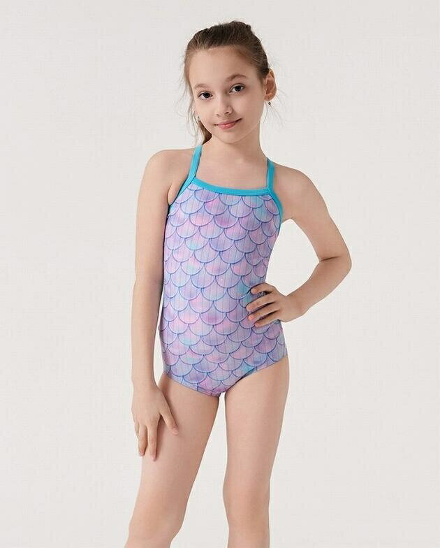 Rakuten - 【送料無料】子供スクール水着　水泳教室練習用　スクール用水着　女の子ワンピース水着　夏用女の子水着　ビーチ用品 海水浴 水遊び 　キッズ水着　パープル　ガールズ スクール競泳水着 速乾撥水 　プール 夏用女の子水着　3XS　2XS　XS　S　M