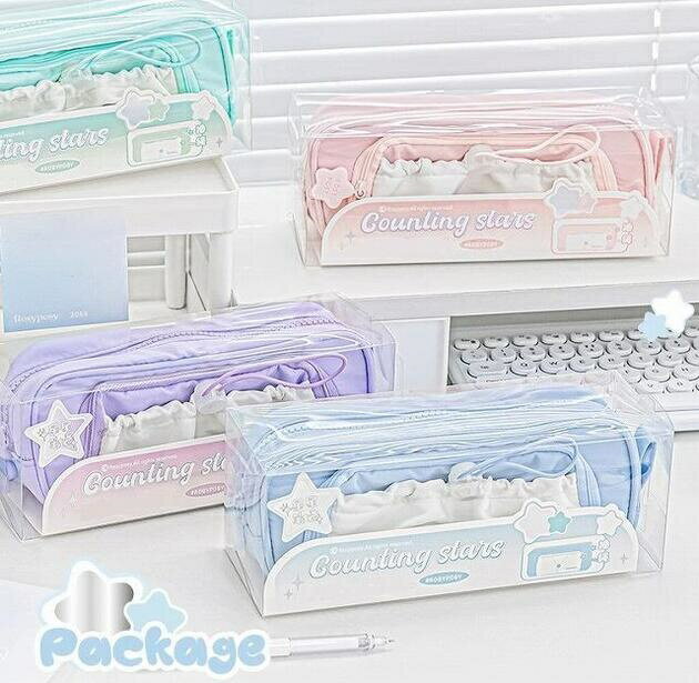 Rakuten - ペンケース　筆箱 筆入れ 文具用品収納 文房具ケース 大容量 筆箱 ペンケース 多機能 中学生 高校生 子供 小学生 シンプル おしゃれ ふでばこ 小物収納 女子 ポーチ 筆入 鉛筆 万年筆 文房具収納 消しゴム 化粧品収納 電子アクセサリー収納　4色