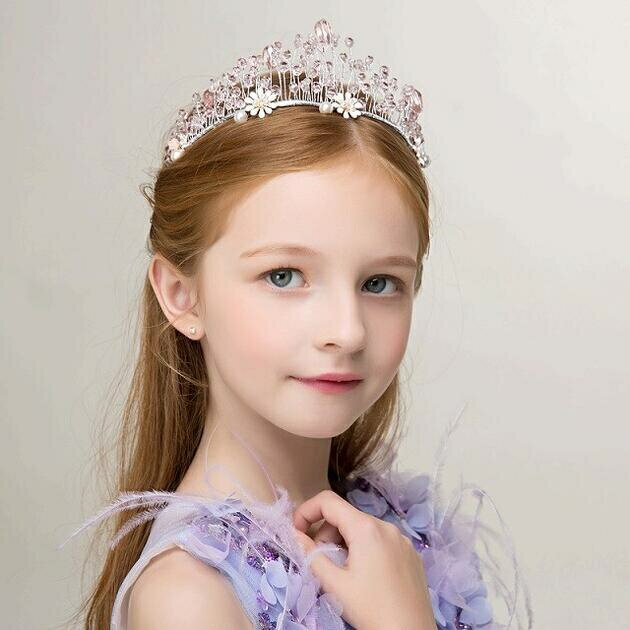 Rakuten - 【送料無料】子供髪飾り 花 リーフ パール 小花モチーフ カチューシャ ウエディング ヘッドドレス フラワーティアラ 女の子用　髪飾り 子供 ピアノ発表会　 ヘアアクセサリー 結婚式 入学式 卒業式　コンクール パーティー　女の子用小物