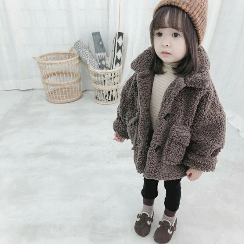 Rakuten - 3カラー　キッズ　ふわふわコート　韓国子供服　80cm〜130cm