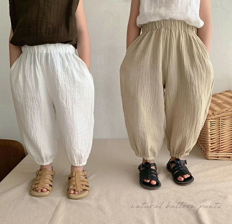 Rakuten - 即納商品　ベージュ　110cm　キッズ　ナチュラルバルーンパンツ　韓国子供服　90cm〜130cm