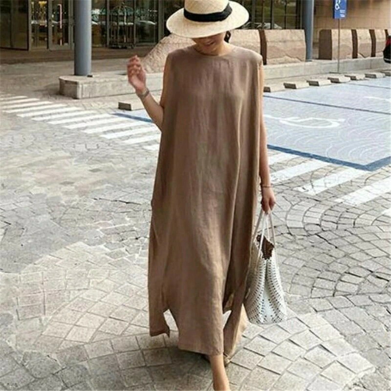 Rakuten - レディース　ノースリーブワンピース　韓国レディース服　ワンサイズ