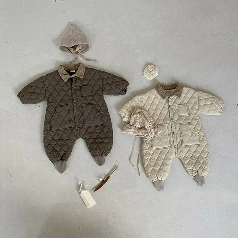 Rakuten - キッズ　防寒キルティングロンパース　韓国子供服　66cm〜100cm