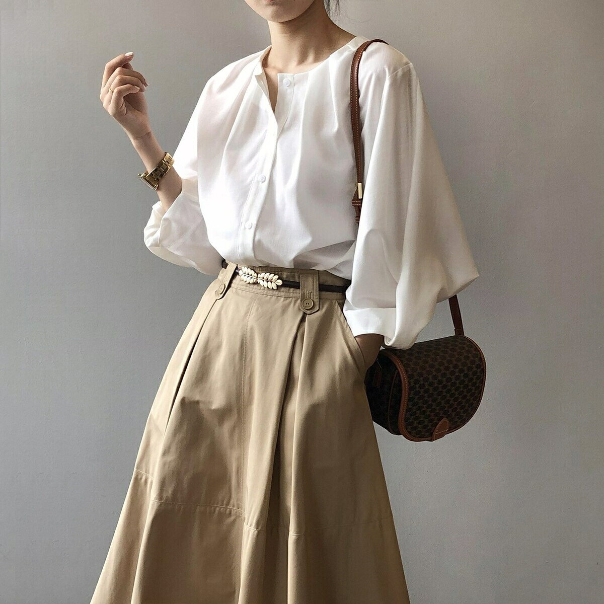 【10%OFFクーポン】2カラー レディース ワイドスリーブブラウス 韓国レディース服 M〜L 限定セール お得 割引 doitstore-10001299 どぅいっとストア サンプル画像3