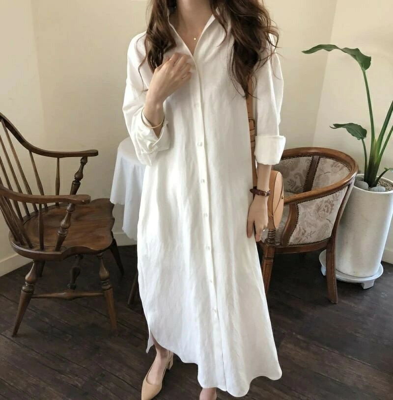 Rakuten - 2カラー　レディース　シャツワンピース　韓国レディース服　S〜XL