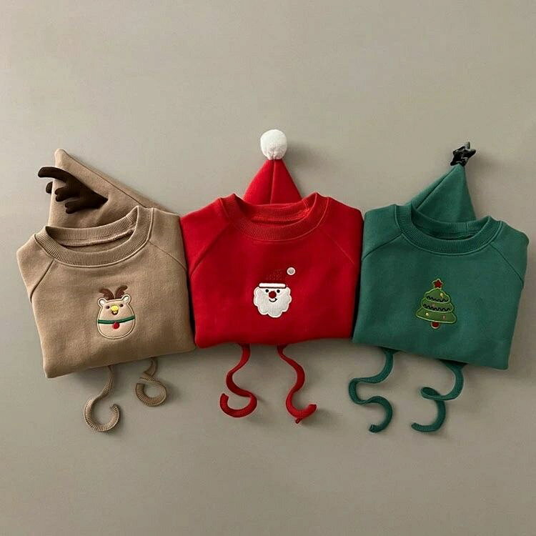 【帽子+パーカー】子供服 パーカー ロンパース 女の子 トップス クリスマス衣装 サ...