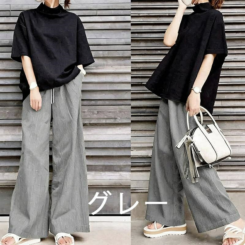 【10%OFFクーポン】セットアップ レディース 夏服 トップス ブラウス 中袖 プルオ...
