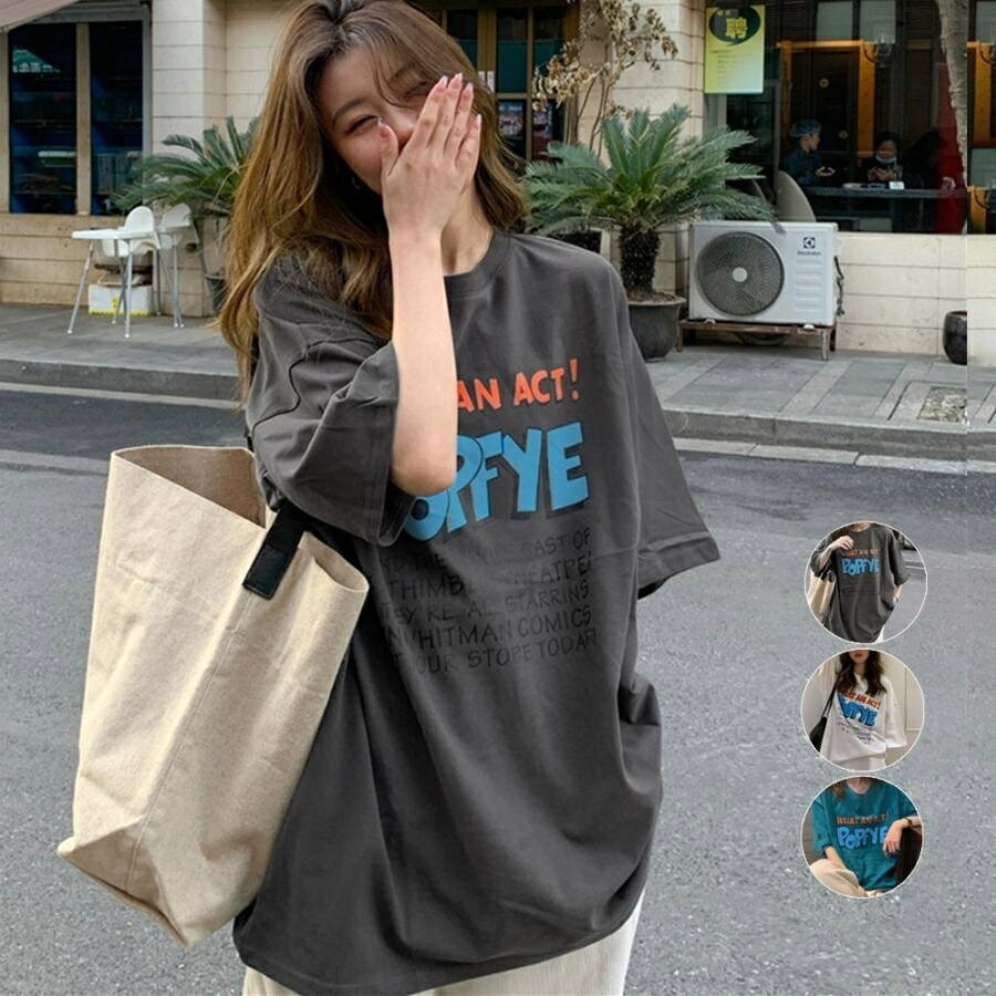 樂天商城 - ロゴTシャツ レディース半袖ゆるtシャツ