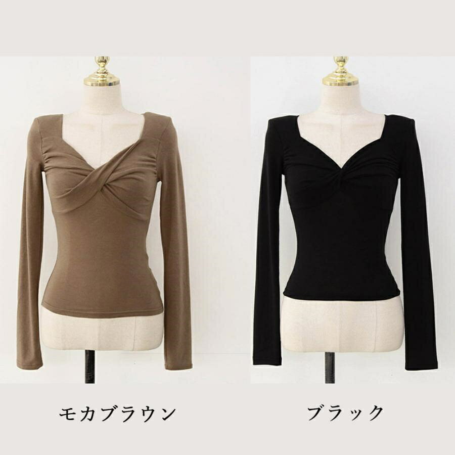 【10%OFFクーポン】Vネック カットソー 着やせ 長袖【在庫限り】売り尽くしセール【ネコポス投函】 限定セール お得 割引 doitstore-10005995 どぅいっとストア サンプル画像2