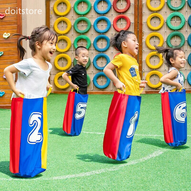 大人数で盛り上がる！。カンガルー ジャンプ 袋 大人用 レクリエーション ゲーム 運動会 アイテム 団体戦 社内 研修 アウトドア アクティビティ チームビルディング イベント 競技 保育園 幼稚園 遊び 道具 体育祭 サマーキャンプ レク レジャー 大人数