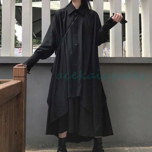 オリジナルデザイン 20代 30代 40代 大きいサイズ 個性的 変ンメトリー ロング フレア ギャザー 黒 ブラック モード系 ゴシック ゴスロリ オリジナルデザイン 20代 30代 40代 大きいサイズ 個性的 変ンメトリー ロング フレア ギャザー 黒 ブラック モード系 ゴシック ゴスロリ