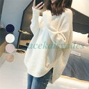 ニットセーター レディース ニットソー シンプル トップス チュニック 無地 ゆるシルエット おしゃれ カジュアル 秋 冬 ニット セーター Vネック 30代 40代(4)