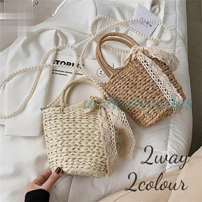 かごバッグレディース夏バッグ手提げ...