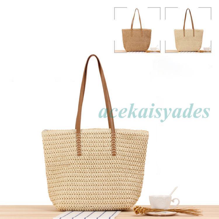 かごバッグ レディース トートバッグ 麦わらバッグ ピクニック 海 ビーチ 大容量 シンプル 夏バッグ 麦..