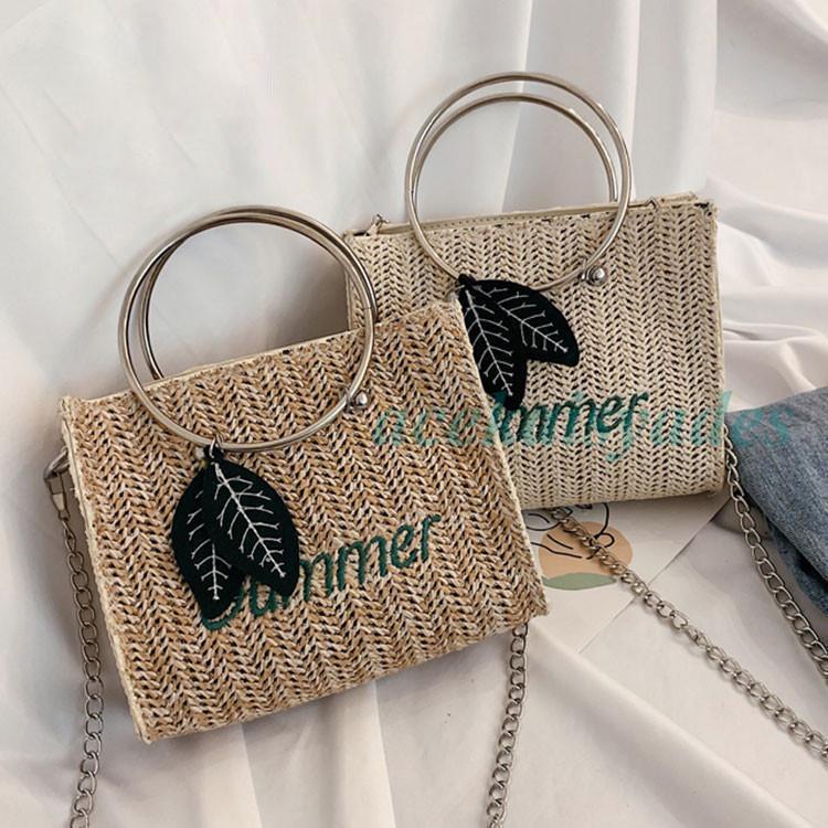 かごバッグ レディース ショルダーバッグ 斜めがけ　麦わらバッグ ピクニック カジュアル 海 ビーチ 夏..