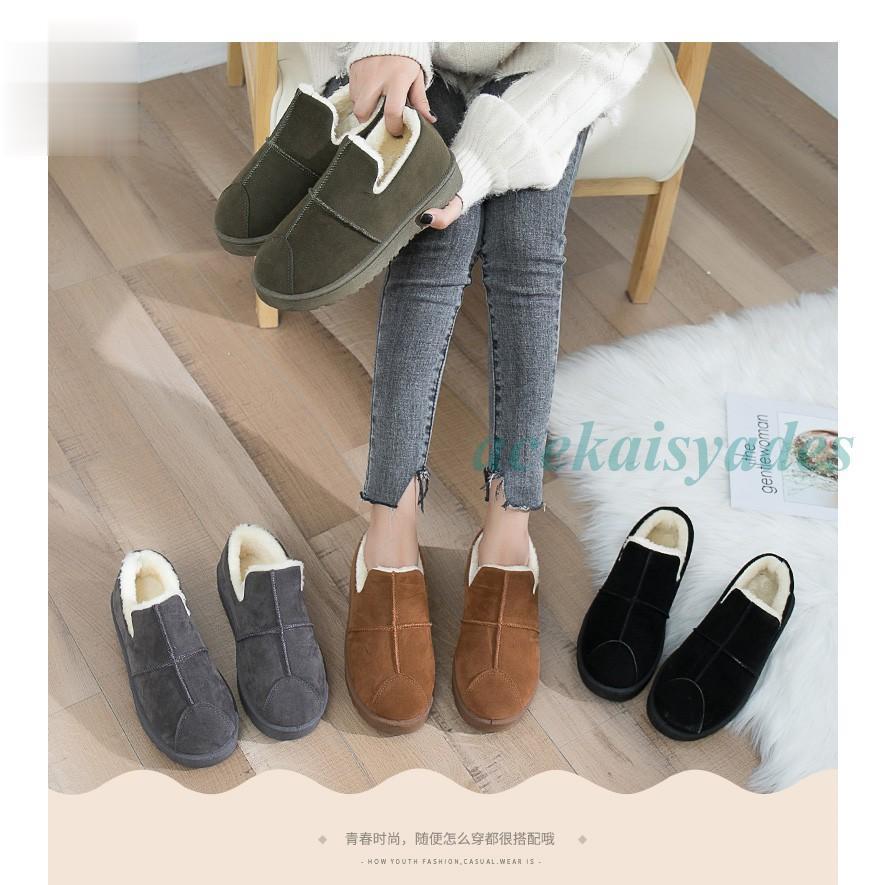 ムートンブーツ スリッポン レディース ブーツ ボア ショートブーツ 靴 歩きやすい 大きいサイズ ルームシューズ ボアであったか?歩きやすくて疲れない★
