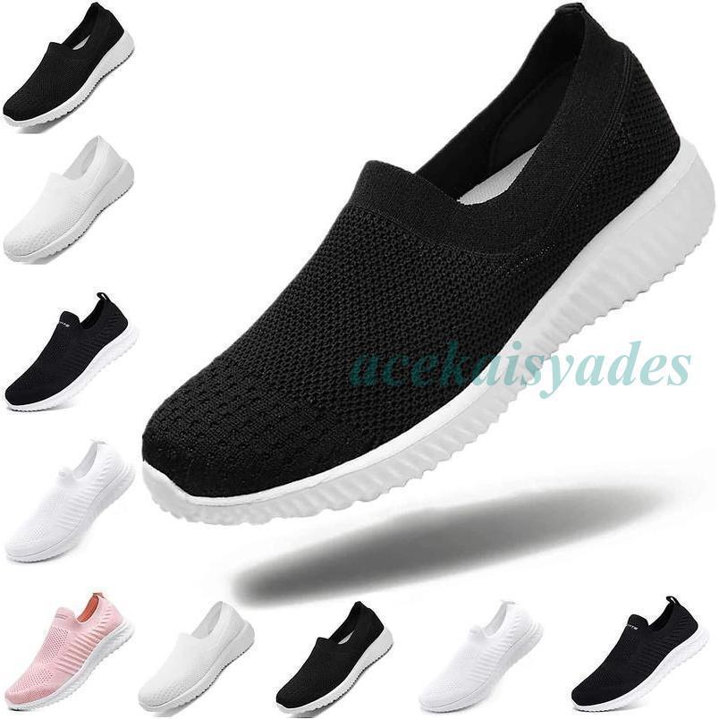 スリッポン レディース スニーカー スポーツシューズ 白 黒 看護師 靴 軽量 通気性 歩きやすい メンズ ..