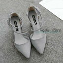 パンプス 走れるパンプス ポインテッドトゥ パンプス 8cm 太ヒール 痛くない アンクルストラップ パンプス サンダル パーティー 美脚パンプス 春 夏
