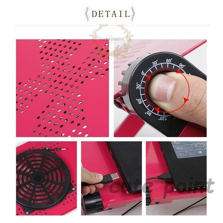 折りたたみテーブル サイドテーブル 軽い 安い 小さい 高さ調整 角度調節 パソコン ベッド デスク 昇降 [2]