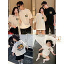 親子コーデ ベビー 赤ちゃん ペアTシャツ 半袖Tシャツ ロンパース カバーオール 親子コーデ 家族写真 お揃いコーデ 記念撮影 リンクコーデ 兄弟 姉妹 おしゃれ