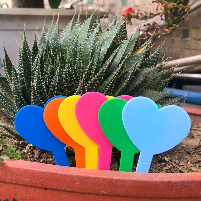 園芸用ラベル 50個セット ガーデニングラベル 植物タグ マーカー ハート型 植物ラベル 盆栽タグ フラワーシード名タグ 植物識別 書きやすい 園芸用