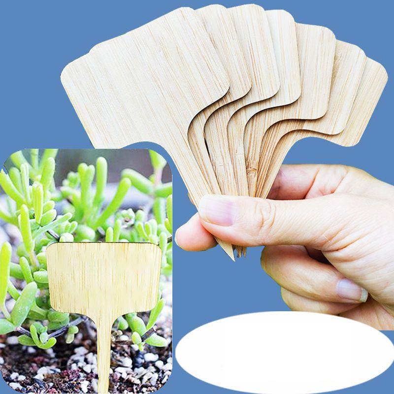 園芸用ラベル 10個セット 竹木製 T型 植物用タグ 名前タグ マーカー フラワーカード 立型ラベル 植物ラベル 盆栽タグ かわいい おしゃれ