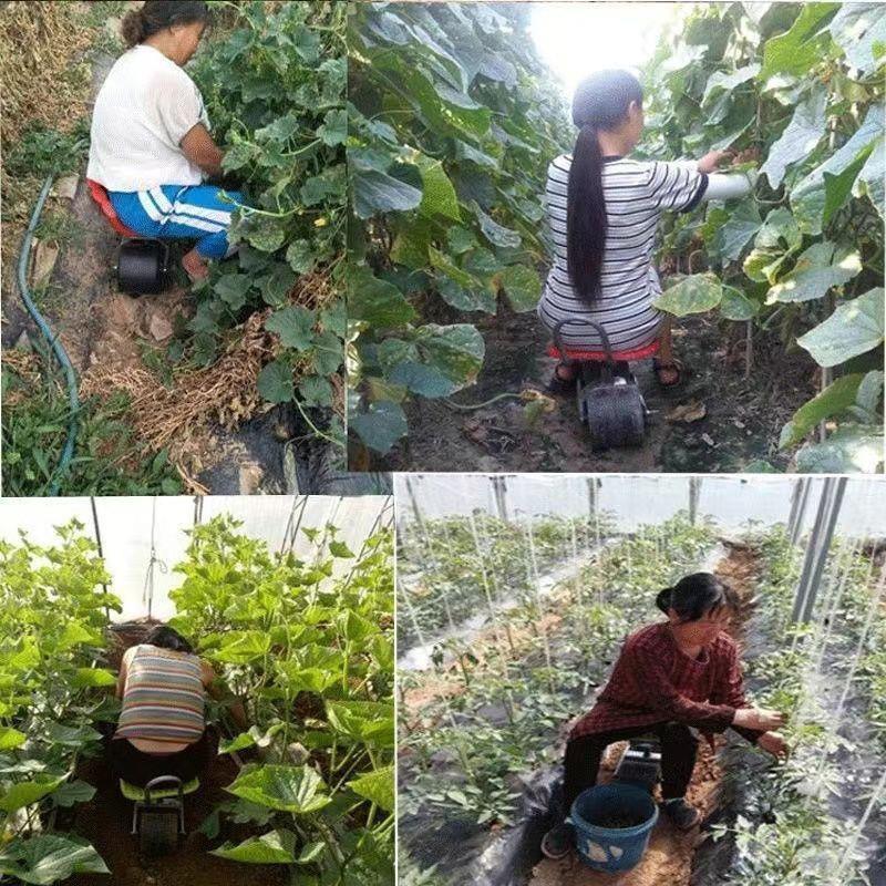 腰掛作業車 園芸用 大型タイヤ付き チェア 360度回転 回転式 ガーデンチェアー 作業用 椅子 移動椅子 腰掛け スツール ガーデニング 草取り