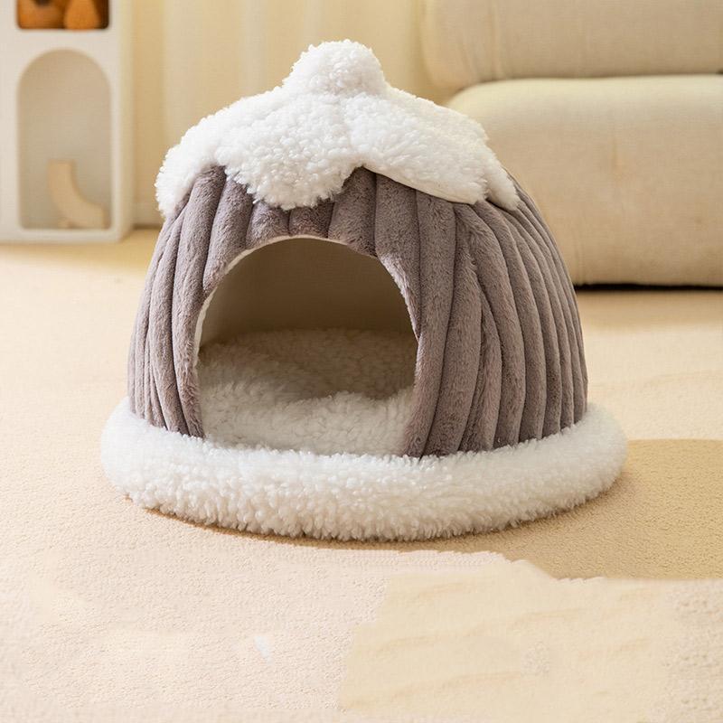 ペットベッド 犬 猫 3タイプ ペットハウス 折りたたみ 犬ハウスドーム型 室内用 ドーム型 冬 暖かい 洗えます 小型犬 犬小屋 おしゃれ [2]