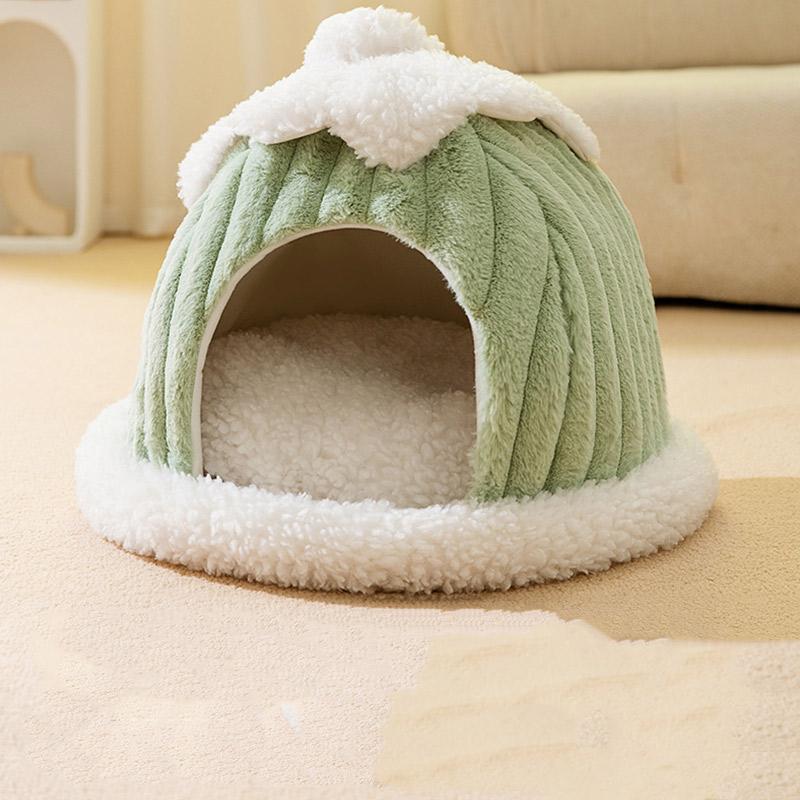 ペットベッド 犬 猫 3タイプ ペットハウス 折りたたみ 犬ハウスドーム型 室内用 ドーム型 冬 暖かい 洗えます 小型犬 犬小屋 おしゃれ [3]