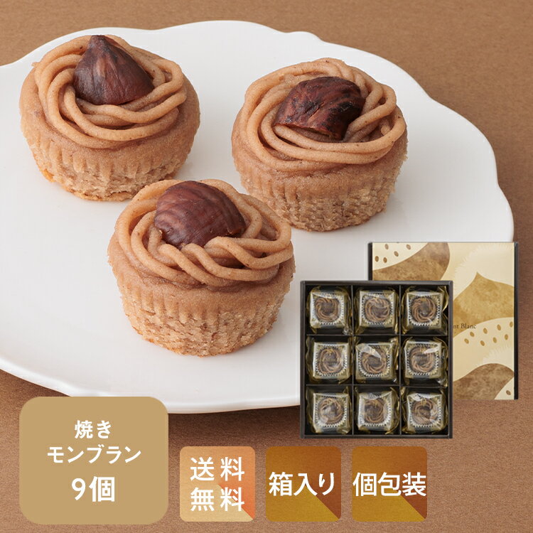 小さな焼きモンブラン 9個入【KEYUCA・DOLCE FELICE公式店】ドルチェフェリーチェ ケユカ ギフト モンブラン プチギフト スイーツ 常温 個包装 洋菓子 手土産 おしゃれ 日持ち お祝い お返し お礼 贈り物 人気 栗 お年賀 栗スイーツのサムネイル
