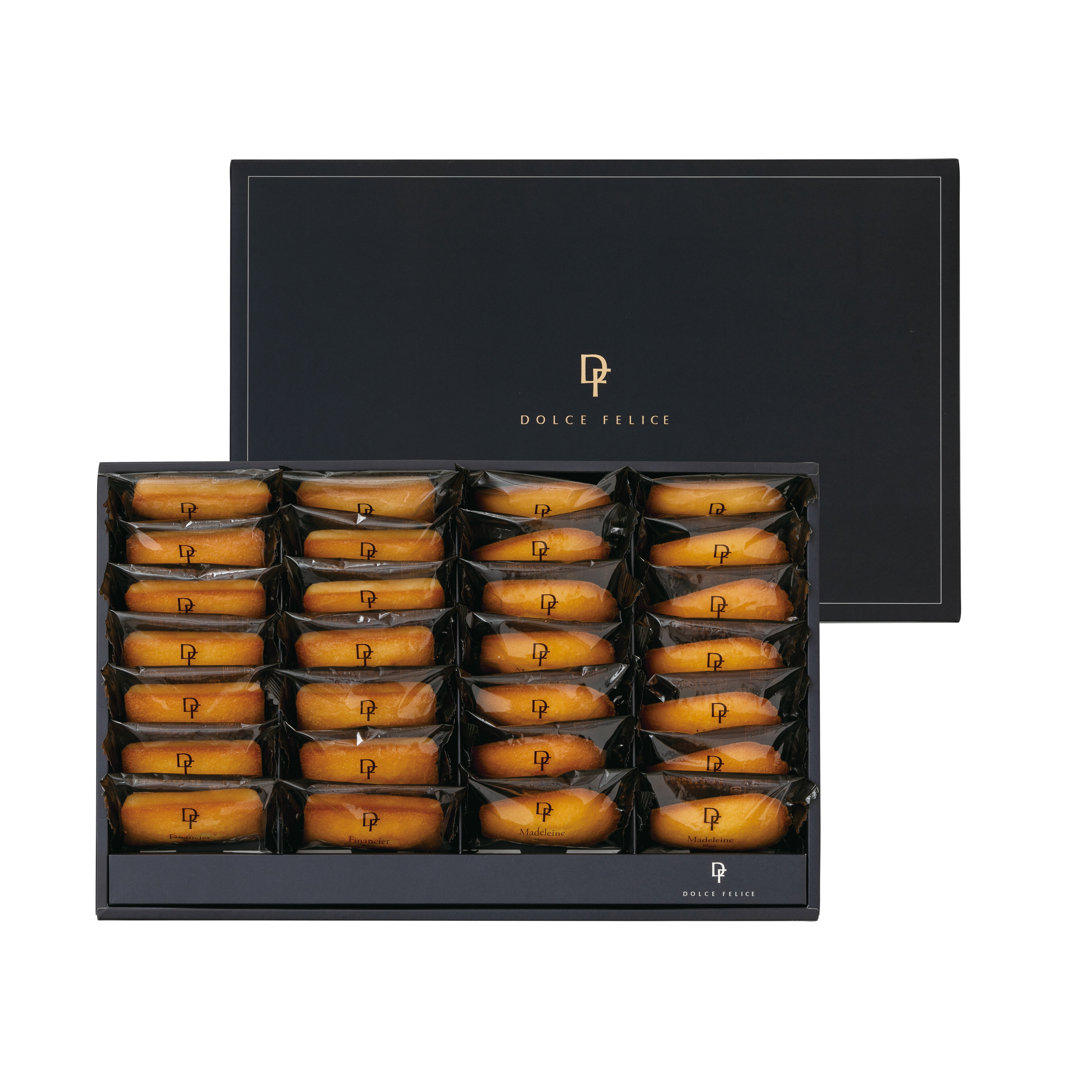 フィナンシェ＆マドレーヌ　28個入【KEYUCA・DOLCE FELICE公式店】ドルチェフェリーチェ ケユカ ギフト プチギフト スイーツ お中元 お歳暮 常温 個包装 洋菓子 手土産 おしゃれ 日持ち お祝い お返し お礼 通販 フィナンシェ マドレーヌ 焼き菓子 定番 ご挨拶 退職 異動のサムネイル