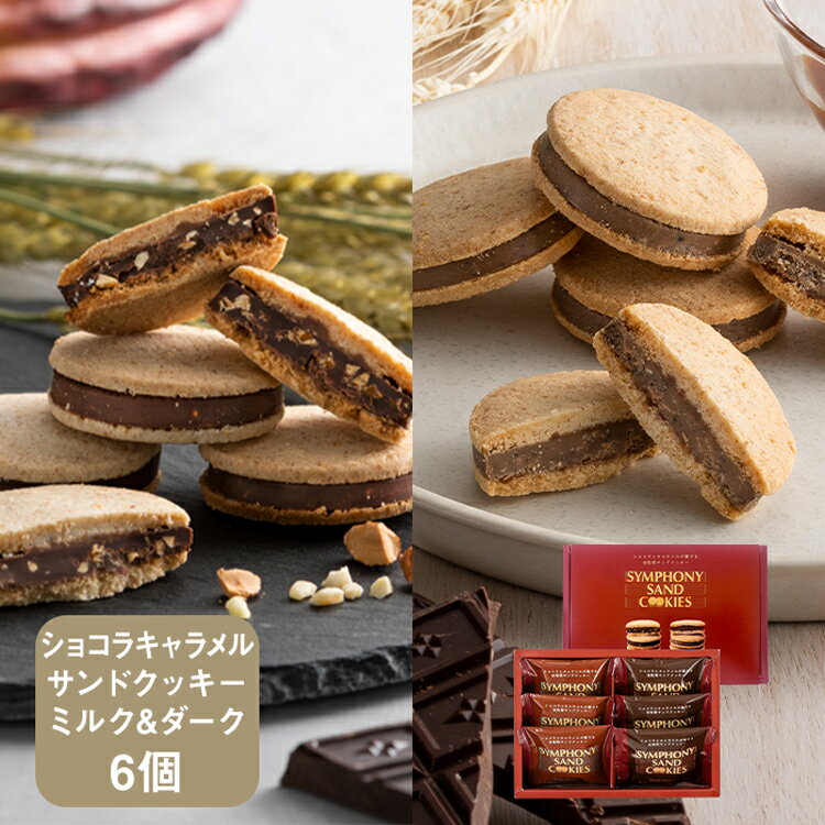 【KEYUCA・DOLCE FELICE公式店】シンフォニーサンドクッキー　ミルク＆ダーク　6個入｜ドルチェフェリーチェ ケユカ あす楽 ギフト スイーツ 常温 クッキー チョコレート 個包装 洋菓子 焼き菓子 手土産 日持ち お祝い 退職祝い 内祝い お礼 送別 バレンタイン ホワイトデーのサムネイル