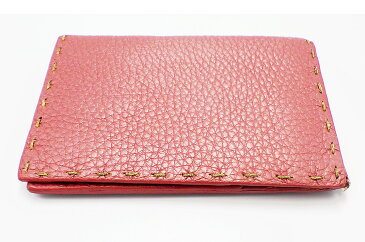 FENDI(フェンディ) カードケース レザー ピンク系 外箱・袋つき 【中古】【人気】【お勧め】.3476
